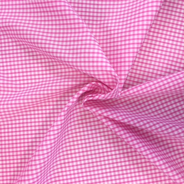 1/8'' Polycotton Gingham BABY PINK